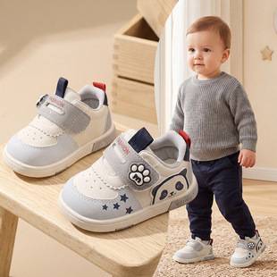 2026 Soft-soled squeaky shoes for spring and autumn, baby walking shoes, cartoon design for boys, anti-kick stability shoes for girls