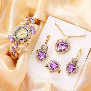 Fashionable women's diamond-encrusted bracelet watch, Korean-style fashion quartz watch, bracelet women's watch, diamond-encrusted jewelry bracelet watch