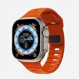 Suitable for Apple Iwatch10 Silicone Sports Strap Apple Watch Ultra2 Diamond Square Buckle Watch Strap