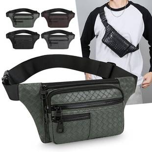 Men's Casual Fashion Waist Bag, Multi-Layer Sports Phone Bag, Crossbody Bag, Multi-Functional Shoulder Bag for Commuting and Traveling