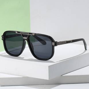 New Women's Cross-border Colorful Sunglasses Fashion Double Beam Personality Sunglasses Women's Anti-ultraviolet Sunglasses