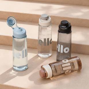 Fuxing Male and Female Student Water Cup, Simple Milkshake Plastic Summer Outdoor Cup, Anti-Fall Portable Water Bottle, Space Cup