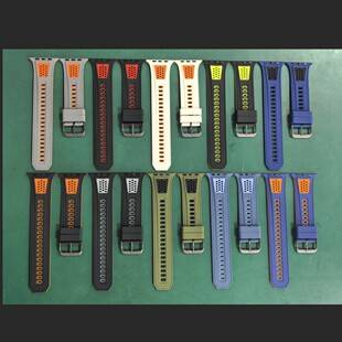 Suitable for Apple Watch smart watch 42/44/45/46/49mm dual-color honeycomb silicone strap