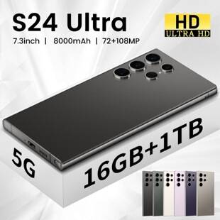 Cross-Border Mobile Phone S24 Ultra+ 7.3inch Large-Screen 4g Global Version Android Smartphone Tk Can Be Shipped on Behalf of Others