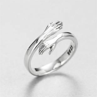 Carlisle Love Embrace Couple Rings Korean Style Jane Eyre Fashion Embrace Rings Open Couple Rings Wholesale Jewelry