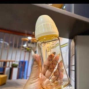Water Cup, Baby Bottle, Anti-Flatulence Wide Diameter Nipple, Super Soft Newborn Baby Bottle, Cute 06 Months