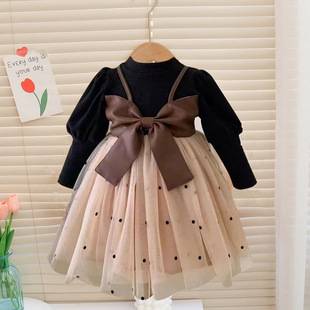 Baby Girl Princess Dress Spring and Autumn New Spring Dress Girls' dress Dress One-year-old Baby Western Style Dress Skirt