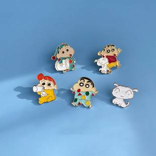 Japanese ins Creative Cute Crayon Small New Brooch Women's Couple Pin Cartoon Badge New Fashion Accessories