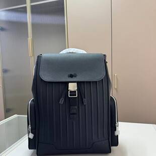 R Home Never Still Canvas Flip-Top Backpack, High-End Luxury Leather Travel Backpack for Men and Women