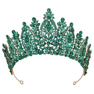 Cross-Border Baroque European and American Beauty Pageant Bridal Crown Headpiece, Hair Accessory Crown, Birthday Coming-Of-Age Ceremony Dress Hair Accessory