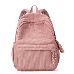 Cross-Border Ins Large Winter Corduroy Backpack Female Student Casual Corduroy Backpack Casual Forest Style Large Capacity