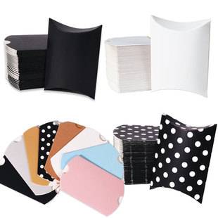 Cross-Border Hot Selling Pillow Box European and American Candy Pillow Box Solid Color Small Gift Box Small Party Pillow Box Ready for Sale