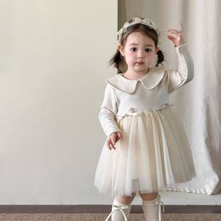Zhe Li Children's Clothing Girls' Dress 2026 Spring Long Sleeve Children's Princess Dress Baby Dress One-Year-Old Girl Party Dress