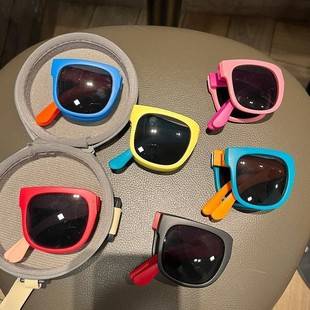 Folding children sunglasses boys and girls UV protection children sunscreen glasses fashion baby sunglasses wholesale