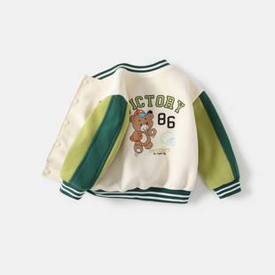 Baby Boy Jacket 2026 New Autumn Baseball Jacket Infant Cardigan Jacket Top Children's Autumn Outerwear