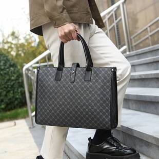Handbag, Retro Business Casual Briefcase, Korean Style Men's Bag, Shoulder Crossbody Bag, Document Bag, Trendy Commuter Men's Bag