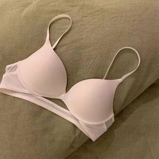 Youthful Nylon Front-Clasp Push-Up Bra, Seamless, for Small Busts, No Empty Cups, Deep Backless, Beautiful Back, Summer Bra