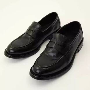 New Men's Flats, Round-Toe Business Formal Leather Shoes for Men, Made of First-Layer Cowhide, Comfortable