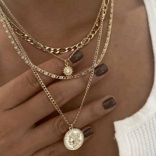 Aliexpress New Fashion Multi-Layer Pendant Necklace Fashion Versatile Niche High-End Necklace Girls Gift Wholesale