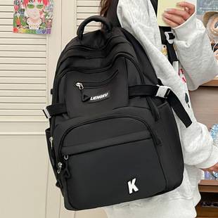 Multi-Compartment Backpack with Large Capacity for Junior High School Girls, Niche Ins-Style Backpack, Forest-Style Campus Backpack, Laptop Backpack