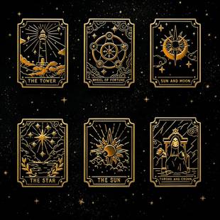 Tarot Card Badge Twelve Constellations Creative Metal Brooch Personalized Backpack Decoration European and American Fashion Trend Accessories