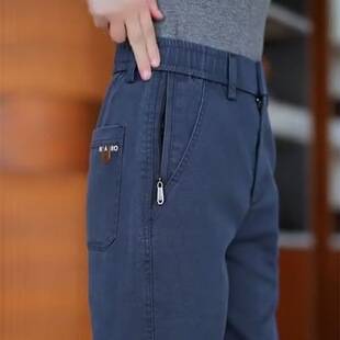 Men's Casual Pants, Loose Straight Fit, Versatile Business Trousers, Spring and Autumn Thin Style, Zipper Pockets, Durable Work Pants for Men