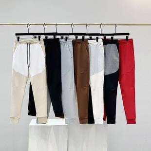2024 Spring and Autumn Casual Sports Multicolor Drawstring Men's Back Zipper Sweat Pants 496