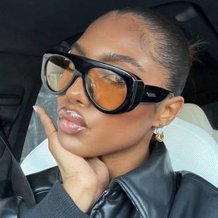 Pilot-Style Sunglasses 2025 New Model European and American Fashion Sunglasses for Women Street Style Sun Protection Sunglasses