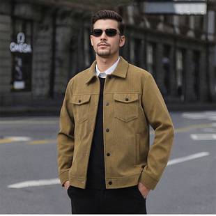 Cross-Border Foreign Trade Popular Men's Corduroy Jacket, Men's Lapel Coat, Trendy Jacket, Business Casual Formal Wear Top