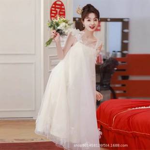 Bridal Wedding Light Wedding Dress Morning Robe Forest Style Super Fairy Strapless Light Gown Korean Style Travel Photography Wedding Pregnant Women Engagement 120