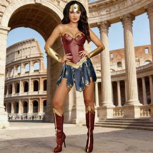S-3XL European and American Halloween Wonder Woman Costume Cosplay Outfit League of Legends Gladiator Uniform