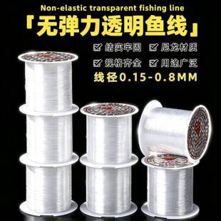 Non-elastic transparent fishing line for necklaces, transparent ultra-fine DIY beading line, nylon jewelry accessories, fishing line material
