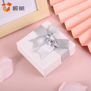 White Gift Box Factory Direct Supply Jewelry Box Earrings Ring Necklace Bracelet Jewelry Packaging Box Necklace Bow
