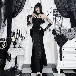 Xs25160 Subculture Dress Suspender Dress New Style Strappy Gothic Style Personalized Street Versatile Long Skirt