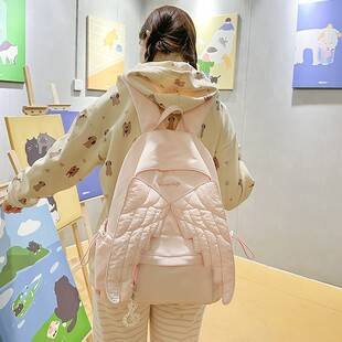 Angel Cross-Border New Cute Winged Backpack Simple Niche Versatile Lightweight Backpack Design Student School Bag