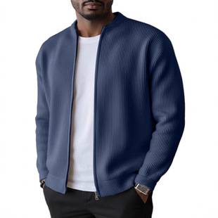 2025 European and American Amazon Independent Site Autumn and Winter Men's Casual Corduroy Solid Color Long-Sleeve Versatile Jacket