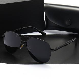 High-grade double-beam polarized sunglasses men's photosensitive color-changing sunglasses fashion driving anti-glare goggles fishing glasses