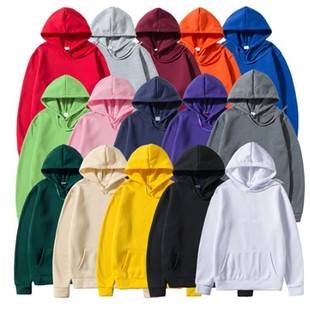Solid Color 220g Fabric Cross-Border Hooded Sweatshirt for Men and Women Cross-Border Casual New Trendy Hoodie, European Size Loose