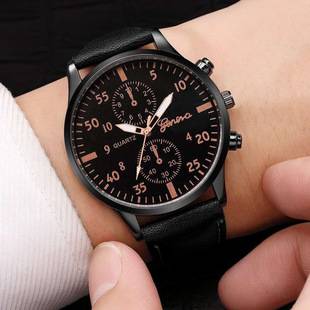 Aliexpress Geneva New Men's Watch Men's Watch Foreign Trade Hot Selling Cheap Watch Manufacturer Ready Stock