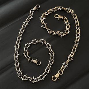 New thorn-spiked pants chain, same style as Hou Minghao's, gothic style wallet chain, trendy waist chain, punk party accessory