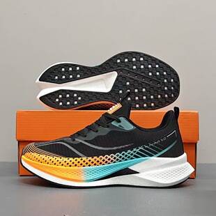 Cross-Border Foreign Trade 2027 Sports Shoes for Men and Women, Shock-Absorbing Marathon Training Shoes, Breathable Cushioning Racing Shoes, Running Shoes