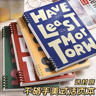 American Retro B5 Loose-Leaf Notebook A5 Detachable Hand-Friendly Notebook A4 Simple Student DIY Notepad