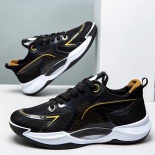 Foreign Trade Wholesale Shoes Men's Thick-Soled Comfortable Breathable Running Shoes Students Daily Mesh Color Matching Fashion Sports Shoes