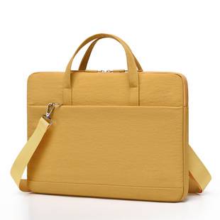 Simple Solid Color Lightweight Laptop Bag with Plush Lining, a Must-Have for Business Trips, Single-Shoulder Crossbody Computer Bag