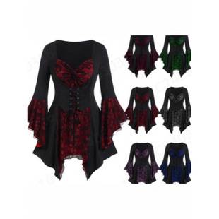 Best-selling cross-border foreign trade Amazon Halloween European and American funny cosplay women's clothing skull dress
