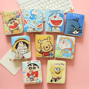 New Boys Students Children Cartoon Fashion Short Zipper Wallet Small Card Bag Coin Purse