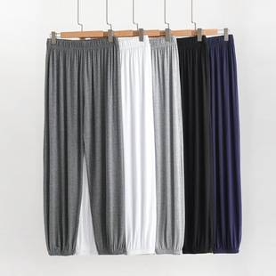 Summer Modal Thin plus size Sports Trousers Men's Middle-aged and Elderly Loose Summer Anti-mosquito Pants Home Pants