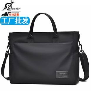 Cross-Border Wholesale Horizontal Waterproof Men's Handbags, Casual Youth Briefcases, Computer Bags, Business Men's Backpacks, Anti-Theft