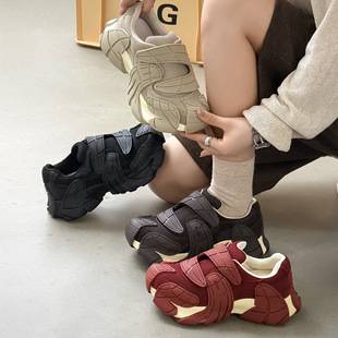 Thick-soled height-increasing comfortable breathable women's shoes 2026 new Korean style dad shoes trendy casual women's sports shoes