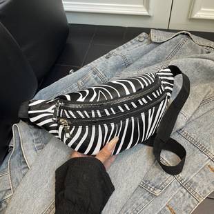 Waist Bag New Crossbody Bag Zebra Pattern Crossbody Chest Bag Women's Shoulder Bag